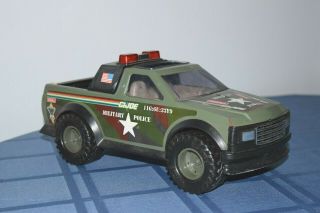 Vintage G.  I.  Joe Pickup Military Police truck 1991 Tonka Tin metal Siren 3