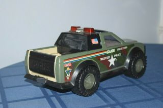 Vintage G.  I.  Joe Pickup Military Police truck 1991 Tonka Tin metal Siren 4