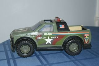 Vintage G.  I.  Joe Pickup Military Police truck 1991 Tonka Tin metal Siren 6
