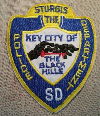 Sd Vintage Sturgis South Dakota Police Patch