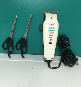 Vintage Wahl Model " Mc " Electric Hair Clipper Trimmer With Sissors