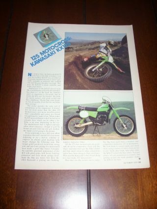 1979 Kawasaki Kx 125 - Vintage Article