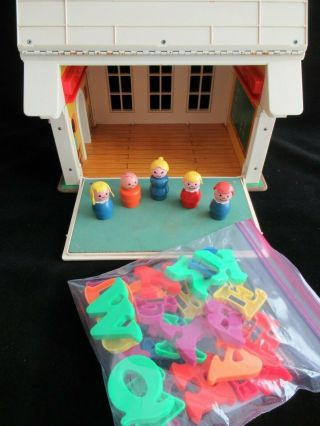 Vintage 1971 Fisher Price Play Family School 923 Little People Bell 7