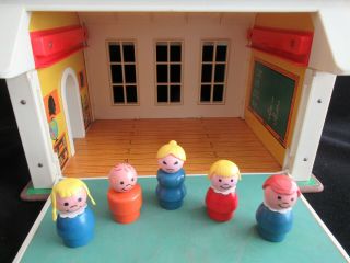 Vintage 1971 Fisher Price Play Family School 923 Little People Bell 8