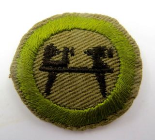 Vintage Boy Scout Merit Badge - Type C - Wood Turning
