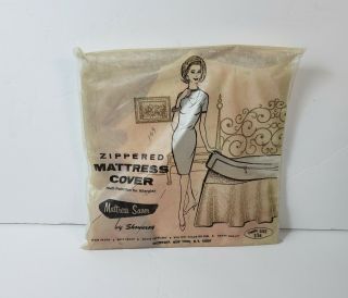Vintage Nos Mid Century Modern Zipped Mattress Cover Saver By Showeray Twin Size