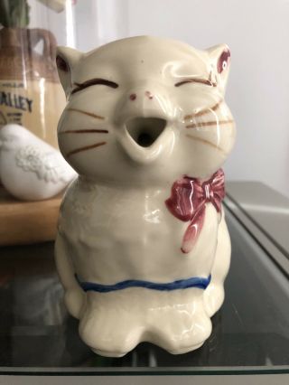 Vintage 1940 ' s Shawnee Pottery Puss n Boots Cat Creamer / Pitcher 4 3/4” 5