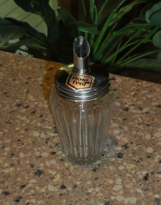 Vintage German Glass Sugar Dispenser W/ Rostfrei Stainless Steel Pour Lid