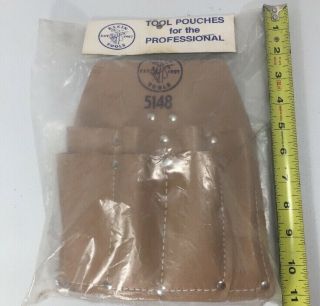 Vintage Klein Tools Leather Tool Pouch No.  5150 /New Old Stock 5