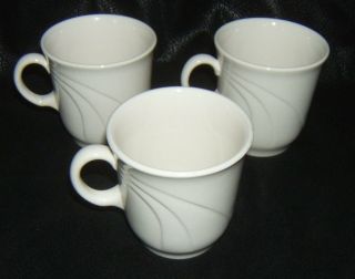 Vintage Syracuse China Restaurant Ware Cascade Cream 3 Coffee Mugs Cups