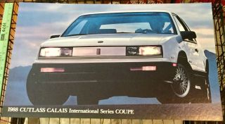 Vintage Oldsmobile Dealer Point Of Poster 1988 Cutlass Calais Coupe
