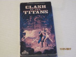 Vintage Clash Of The Titans Vhs Video Cassette Movie - Mount Olympus Zues Jk210