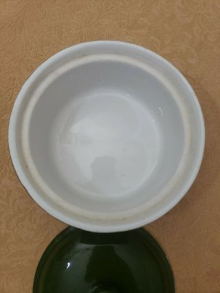 Vintage HALL POTTERY Green Covered Casserole Dish 65 2