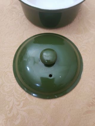 Vintage HALL POTTERY Green Covered Casserole Dish 65 3
