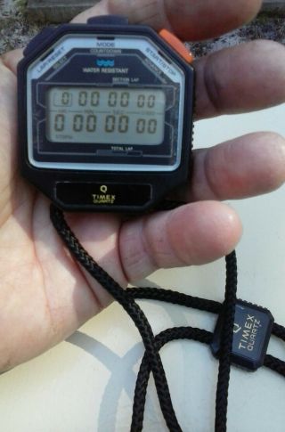 Vintage Timex Digital Quartz Stopwatch Water Resistant Joell Swimming Coach Tool