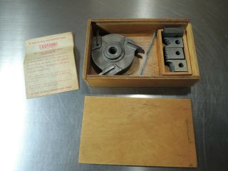 Vintage Craftsman Molding Head (no.  9 - 2284) With Cutter Bit Set And Wood Case