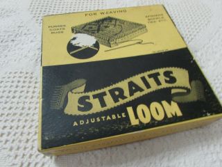 Vintage Straits Loom Metal Adjustable Loom Needle Box