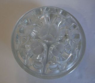 Vintage Clear Glass Flower Arranging Frog Home Decor Collectible 19 Hole domed 5