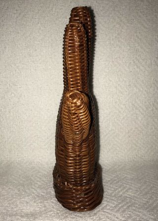 Vintage weaved wicker hand mannequin jewelry ring display holder glove mold 2