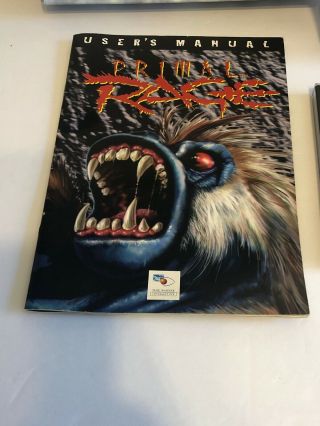 Primal Rage (PC,  1994) Time Warner,  VINTAGE 3