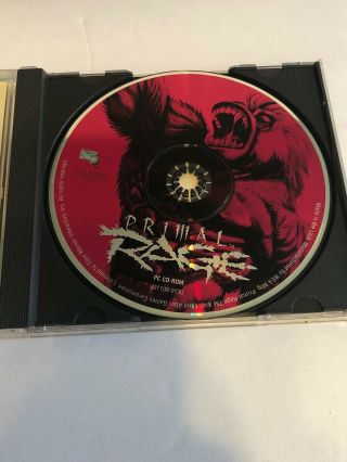 Primal Rage (PC,  1994) Time Warner,  VINTAGE 5