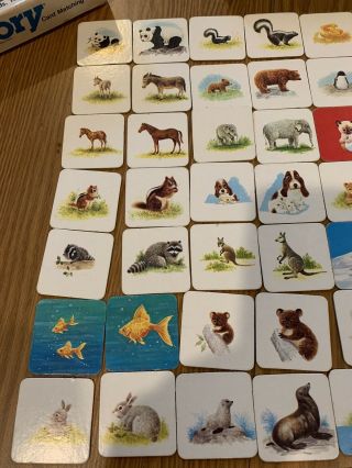 Vintage Milton Bradley Games - Animal Families Memory Game,  Smoke 4