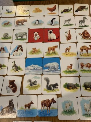 Vintage Milton Bradley Games - Animal Families Memory Game,  Smoke 5