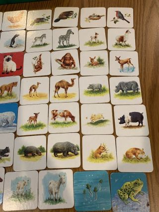 Vintage Milton Bradley Games - Animal Families Memory Game,  Smoke 6