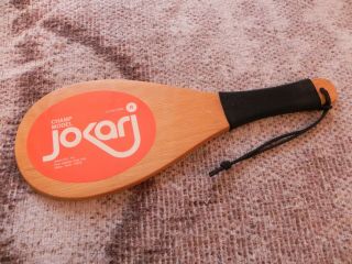 Vintage Jokari Champ Model Racquet Ball Wooden Paddle Racket