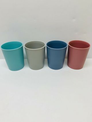 Vintage Tupperware Small 6 Oz Cups - Set Of 4