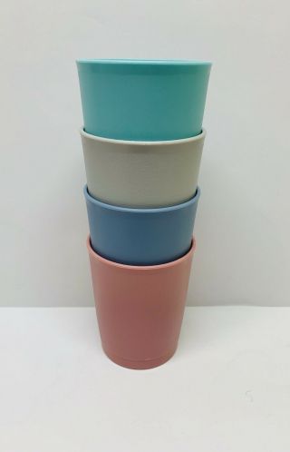 Vintage Tupperware Small 6 Oz Cups - Set Of 4 2