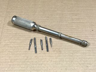 Vintage Pre - Stanley North Bros.  " Yankee " No.  41 Push Drill With Bits