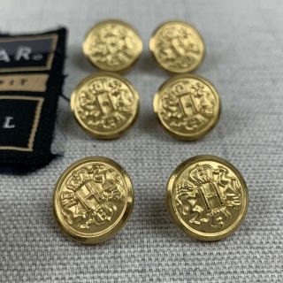 Haggar Vintage H Monogram Buttons Set of 8 Gold Brass Jacket Blazer Replacement 4