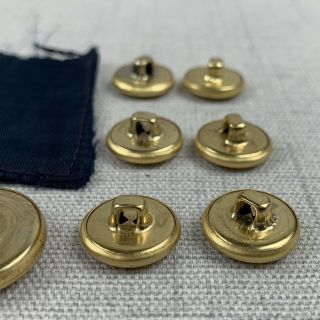 Haggar Vintage H Monogram Buttons Set of 8 Gold Brass Jacket Blazer Replacement 7