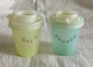 Vintage Tupperware Salt & Pepper Shakers With Lids Tupper 101