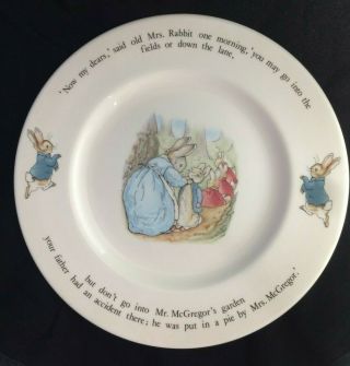 Vtg.  Wedgwood Of Etruria And Barlaston Beatrix Potter Peter Rabbit 10 " Plate