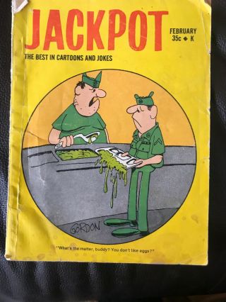 Jackpot Cartoons And Jokes Paperback Book 1971 Issue V 6 Adult Humor Vintage