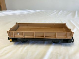 Play Mobil Vintage 1980 Geobra 2 Tan G Scale Train Car Made In Germany