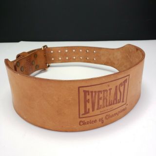 Vintage Everlast L - Xl 34 " - 44 " Weight Lifting Moving Back Belt Leather 1004