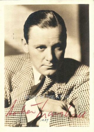 Herbert Marshall Vintage Hollywood Fan Photo Signed ?