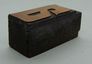 Vintage Printing Letterpress Printers Block Letter a Copper Wood Cut 13/16 