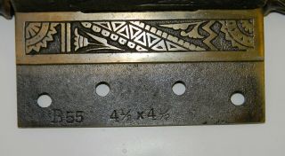 Vintage Eastlake Steeple Top Door Hinge Cast Iron w/Bronze Wash - 1 5