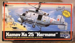 Mpc 1/72 Russian Kamov Ka 25 Hormone Helicopter Vintage Plastic Model Kit