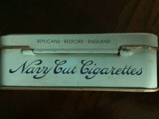 Vintage Cigarette Tin - Players Navy Cut Cigarettes - made in England - hinged top 3
