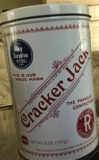 Vintage Cracker Jack Metal Tin 1980