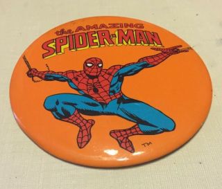 Vintage 6” Orange The Spider - Man Pin Button