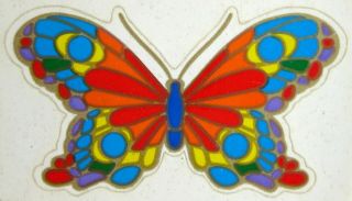 7 VINTAGE 80 ' s Illuminations stickers Unicorns,  butterflies,  flying unicorn 3