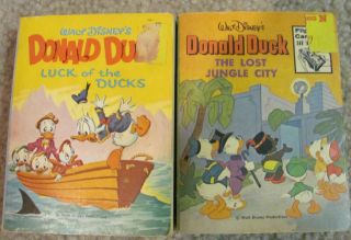 Vtg Whitmans Big Little Book Donald Duck Lost Jungle City Luck Of The Ducks