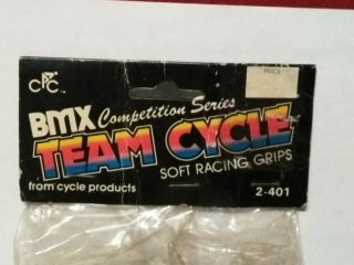 NOS Vintage 1983 TEAM CYCLE old school bmx BLACK CUSHION GRIPS mongoose hutch 5