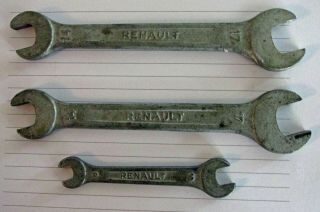3 Vintage Renault Wrenches